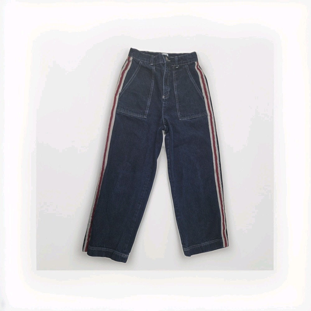 Urban‎ Outfitters BDG Contrast Stitch Workwear Jeans Red Stripe Size 26